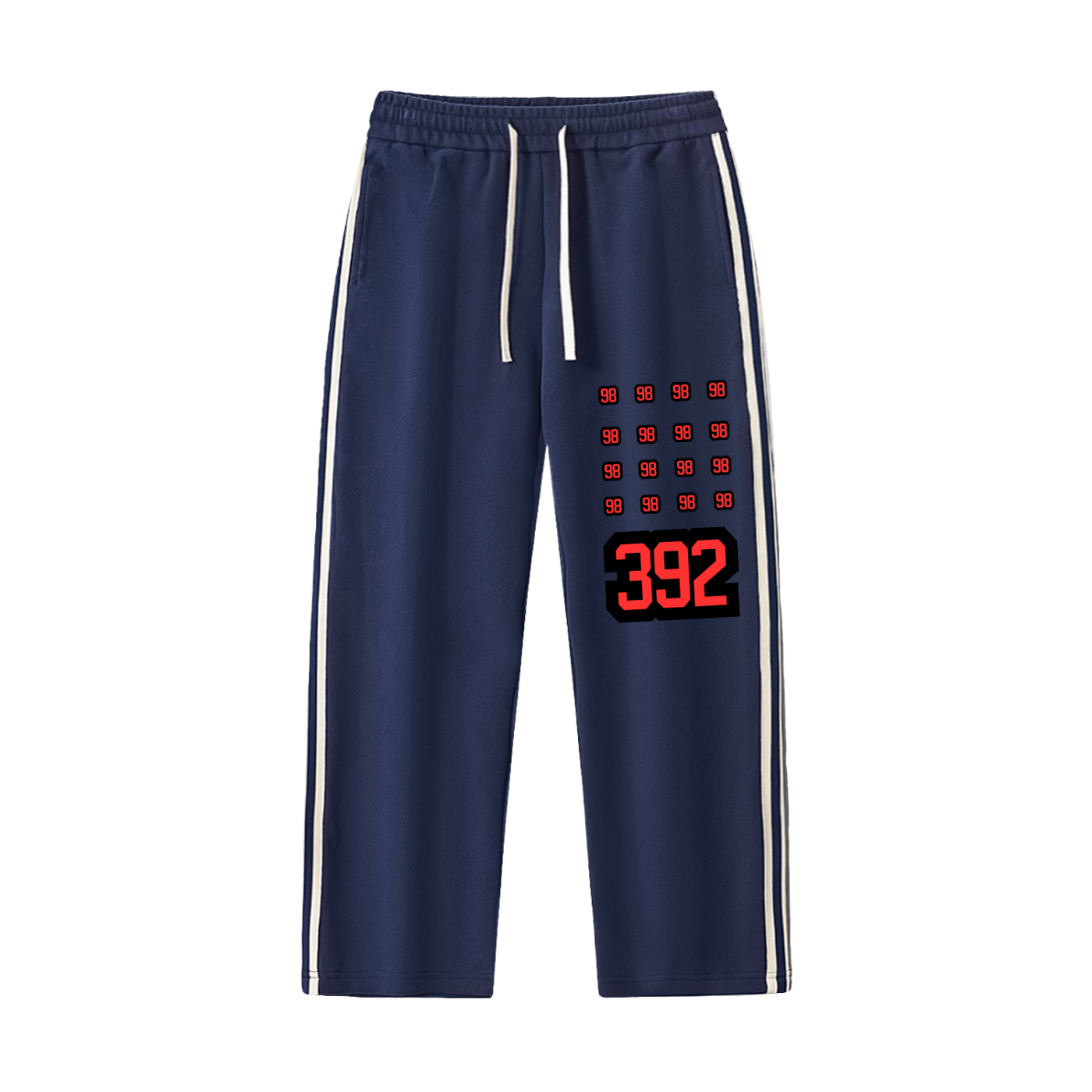 Contrast Side-Stripe Straight-Leg  Pants