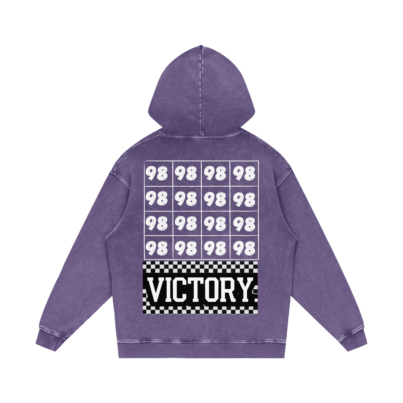 Sudadera con capucha de algodón holgada lavada con nieve