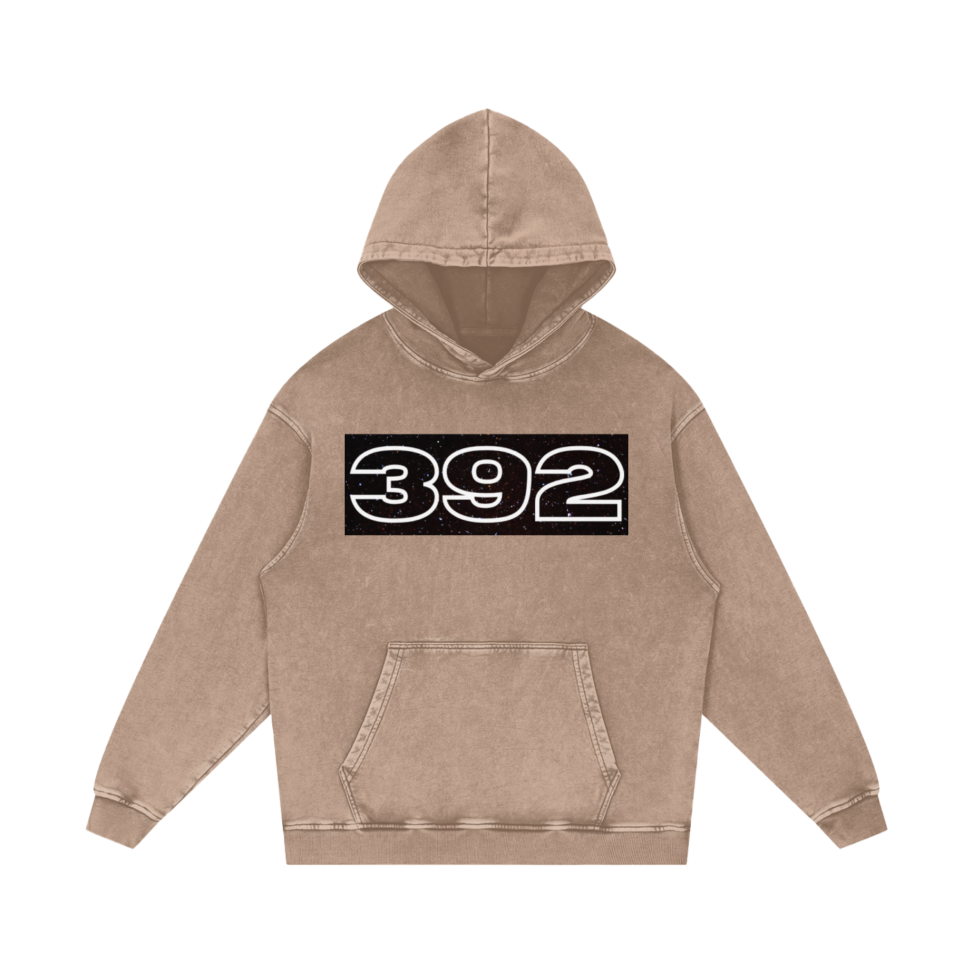 Sudadera con capucha de algodón holgada lavada con nieve
