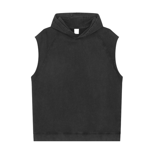 Snow Washed Sleeveless Hoodie