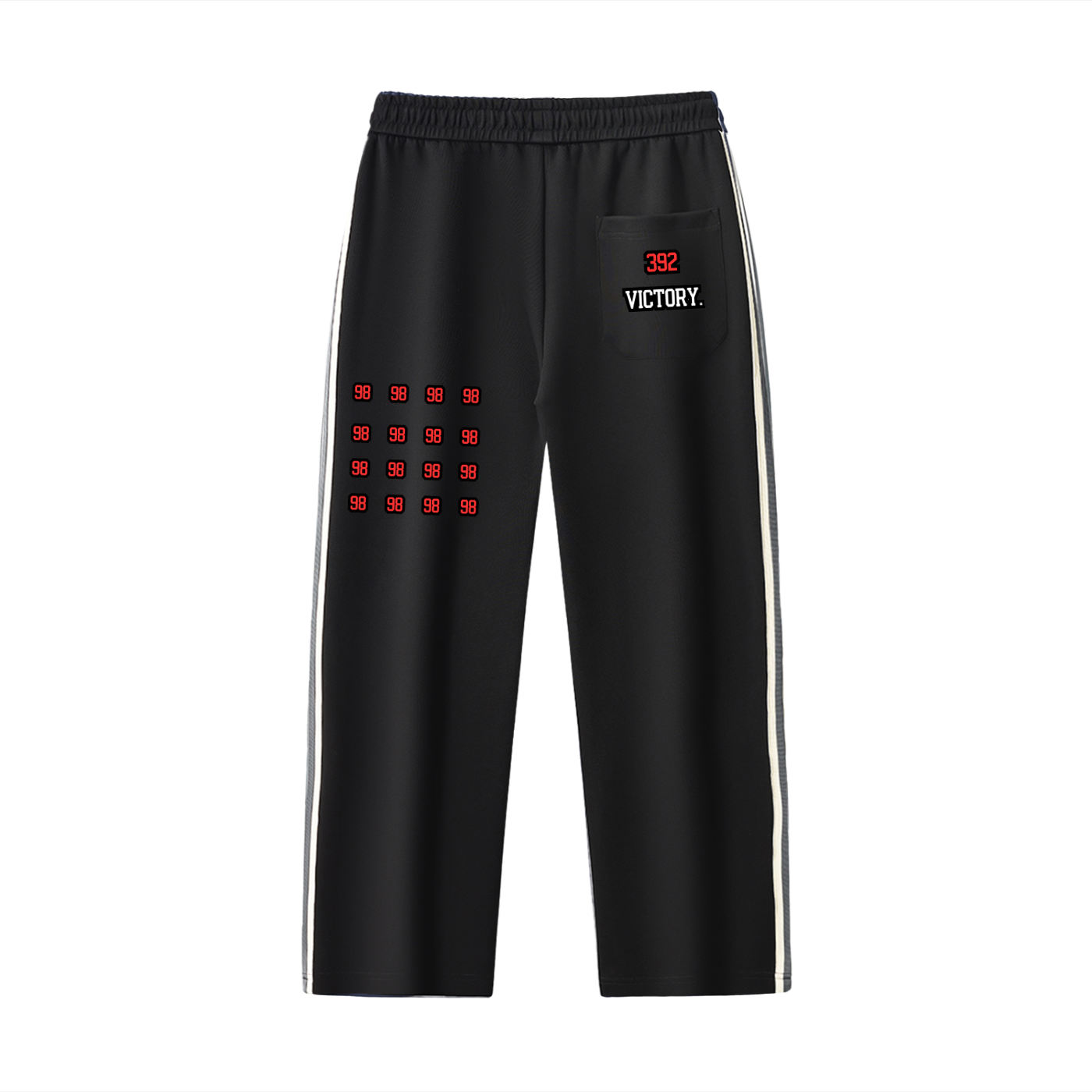 Contrast Side-Stripe Straight-Leg  Pants