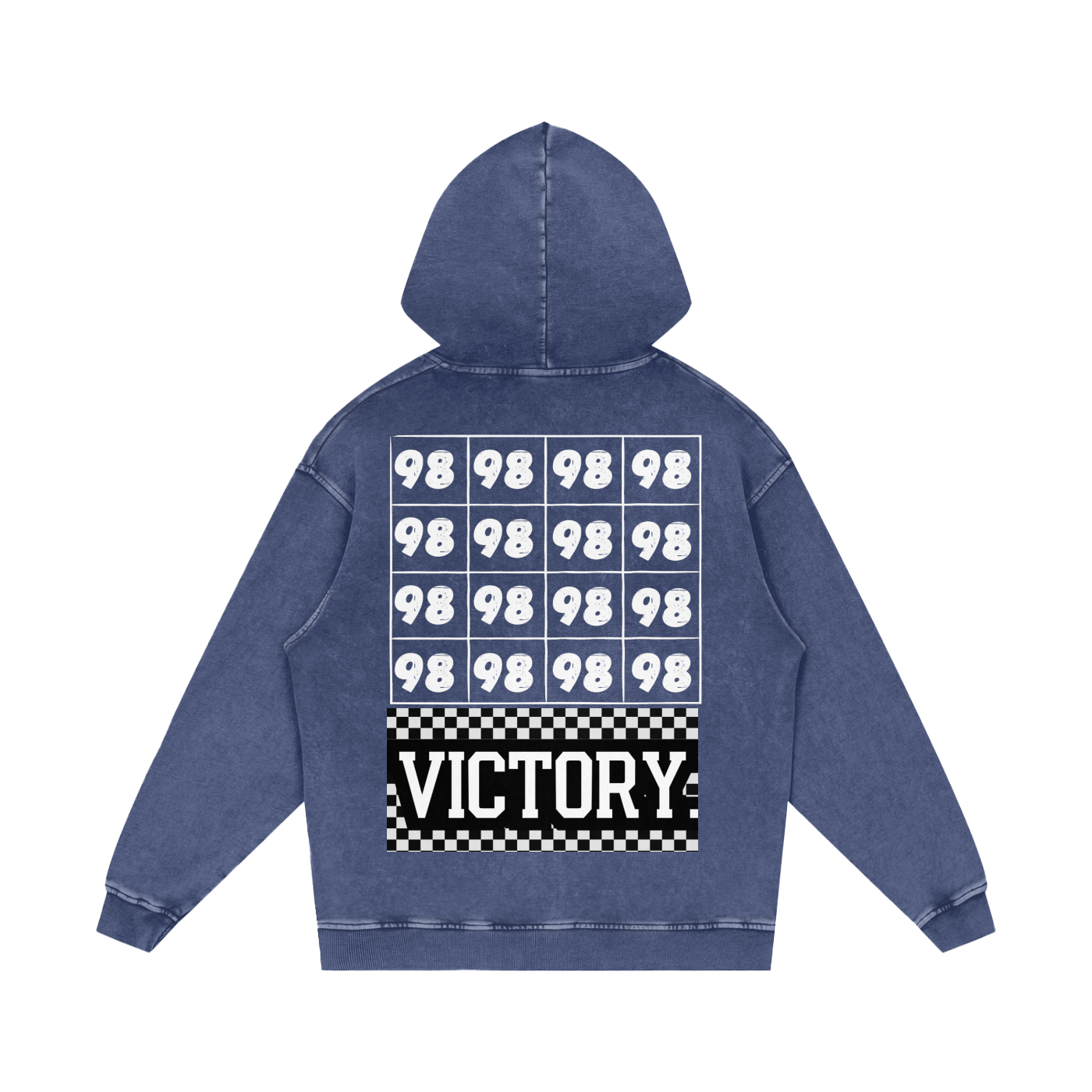 Sudadera con capucha de algodón holgada lavada con nieve