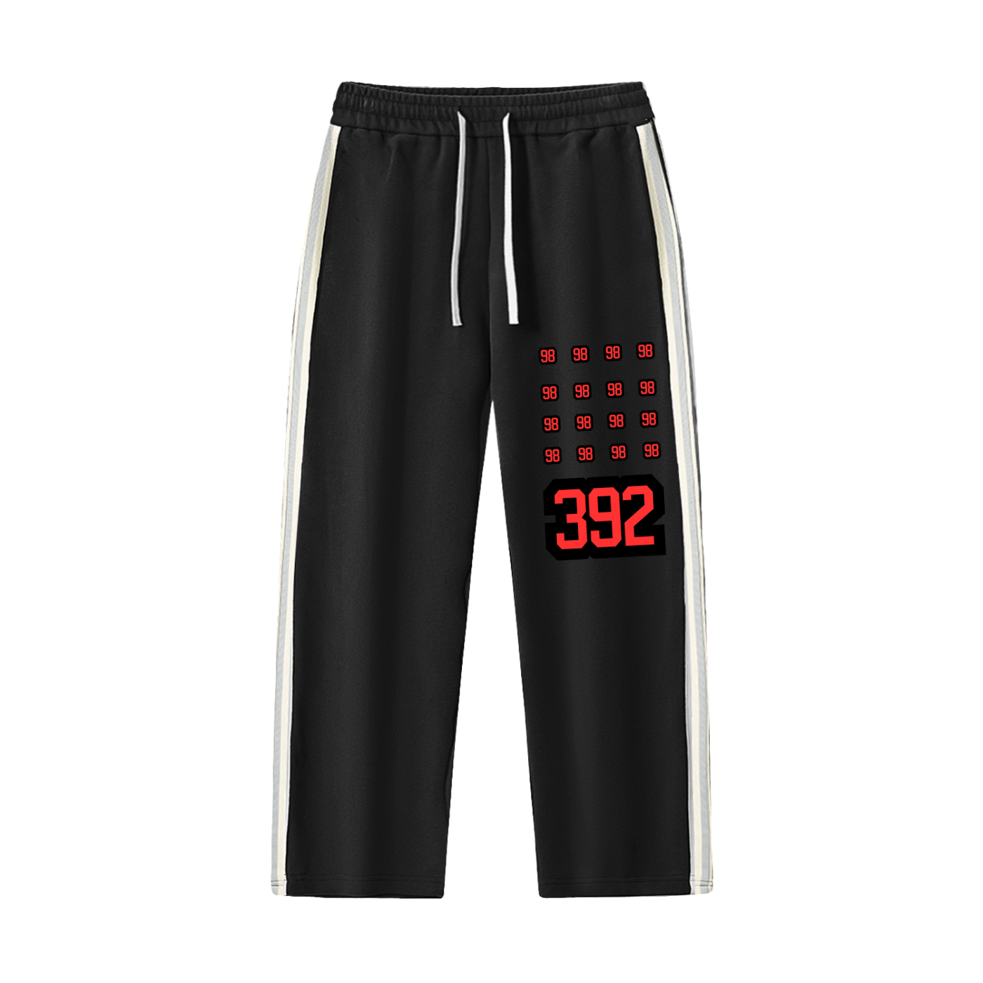 Contrast Side-Stripe Straight-Leg  Pants