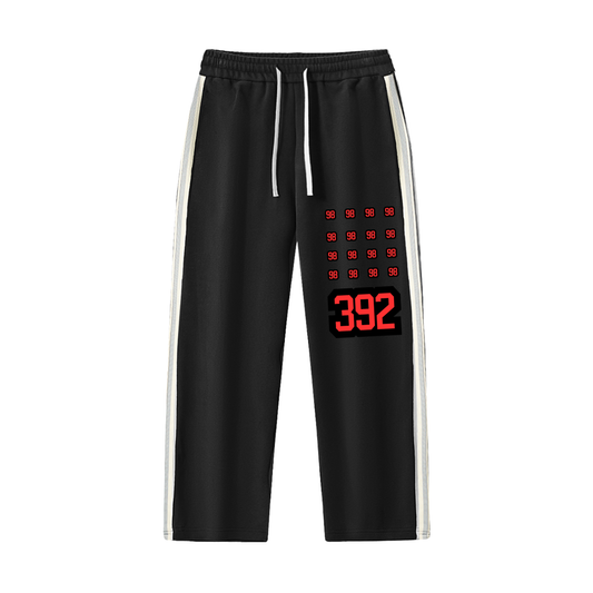Contrast Side-Stripe Straight-Leg  Pants