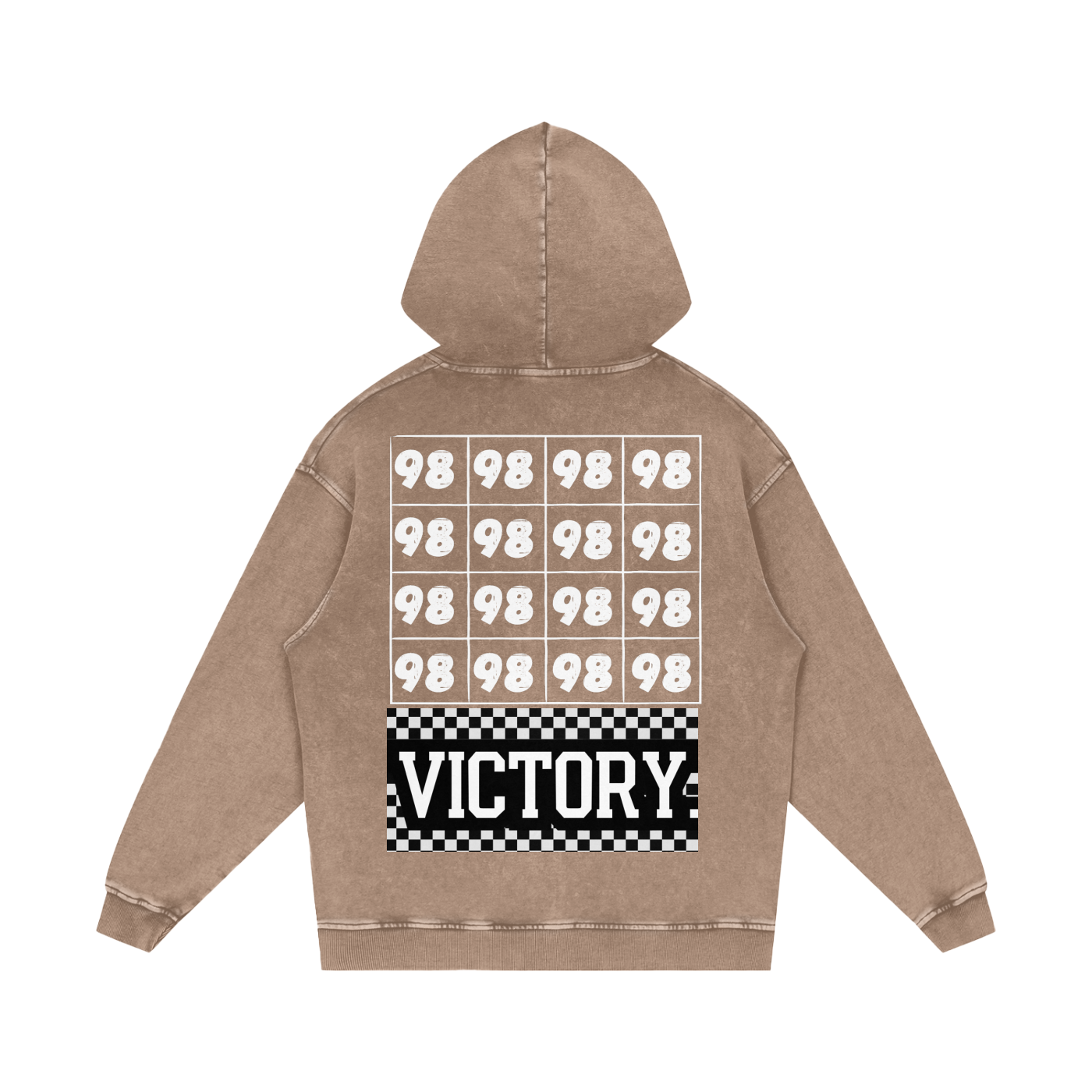 Sudadera con capucha de algodón holgada lavada con nieve