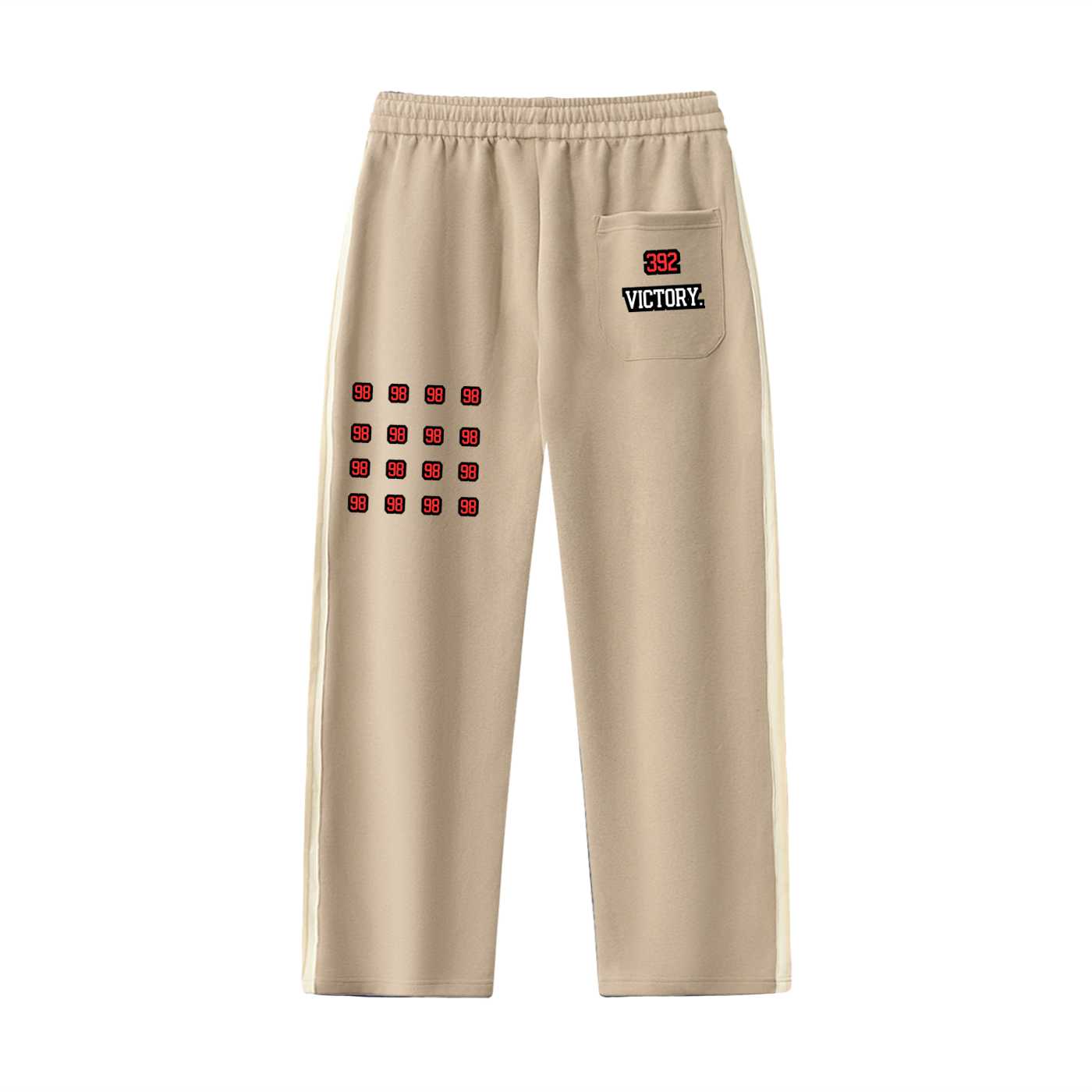Contrast Side-Stripe Straight-Leg  Pants
