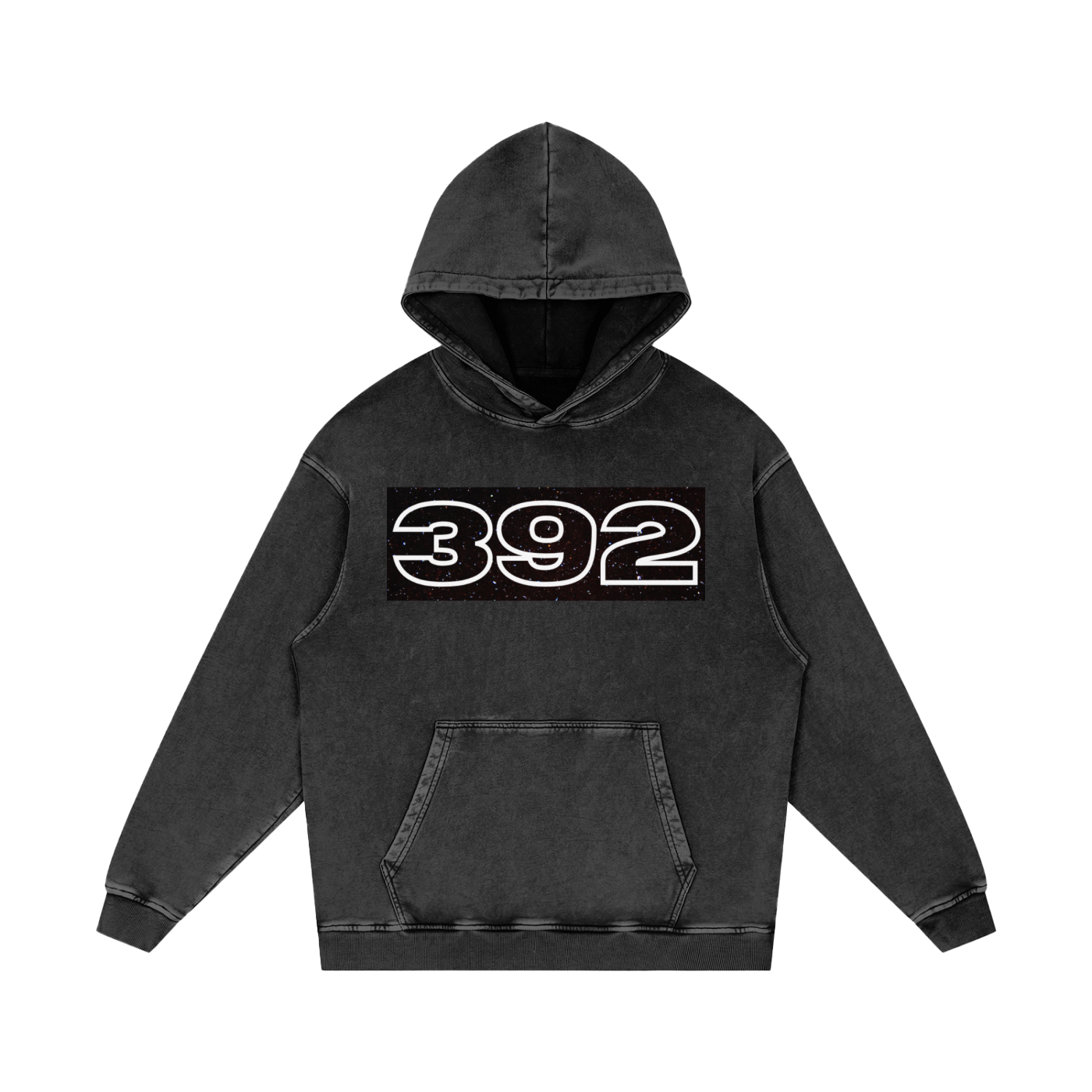 Sudadera con capucha de algodón holgada lavada con nieve