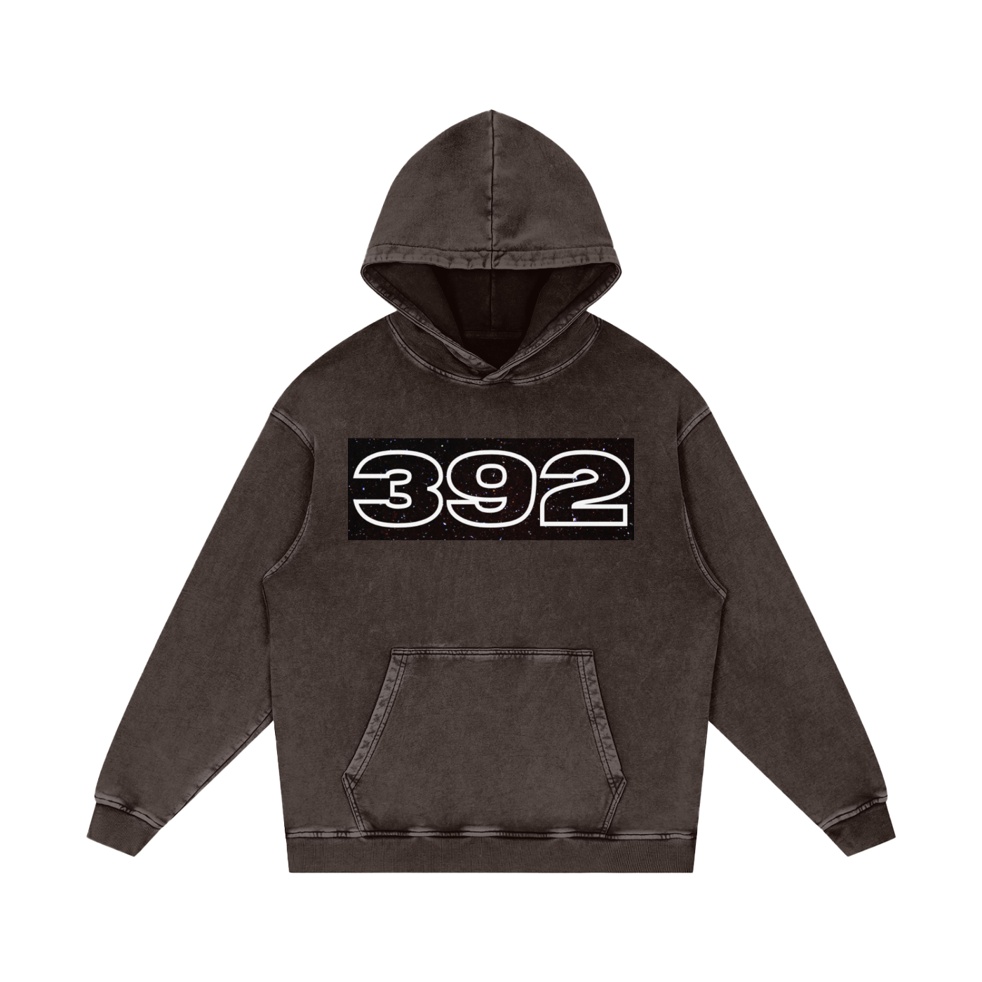 Sudadera con capucha de algodón holgada lavada con nieve