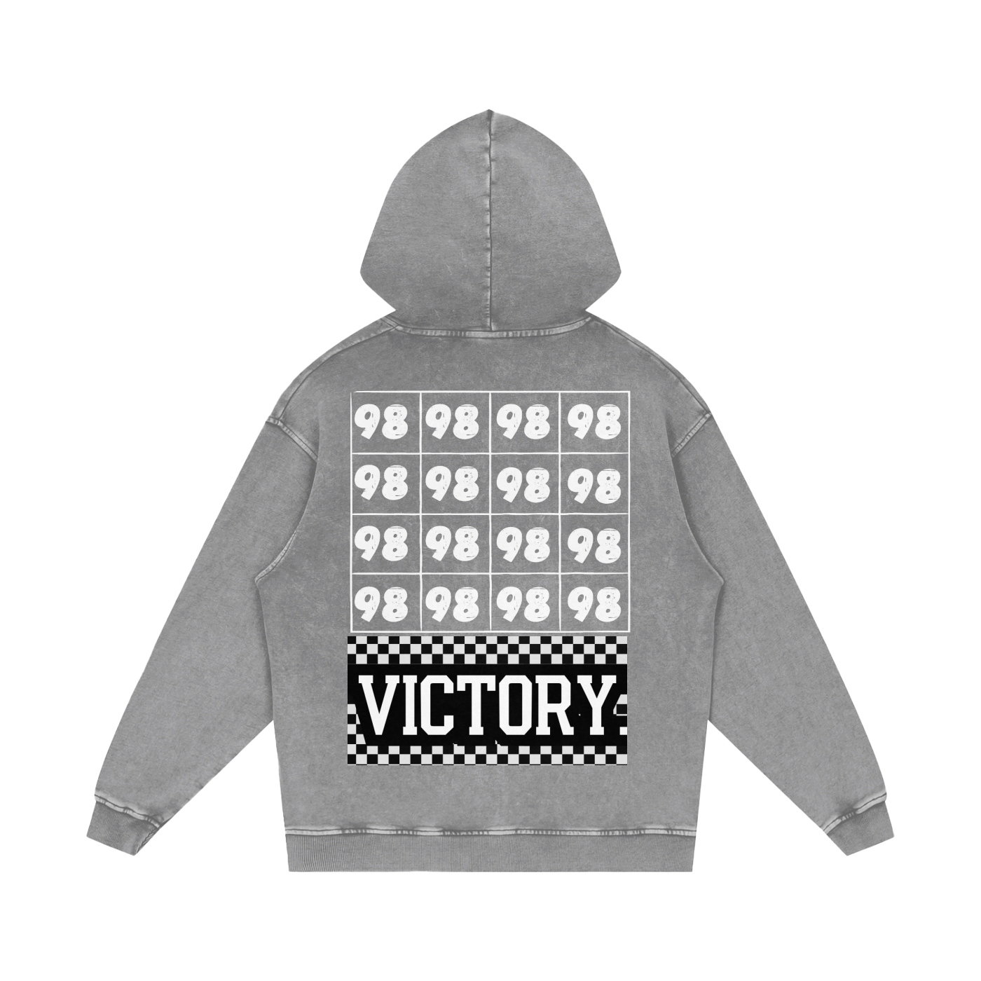 Sudadera con capucha de algodón holgada lavada con nieve