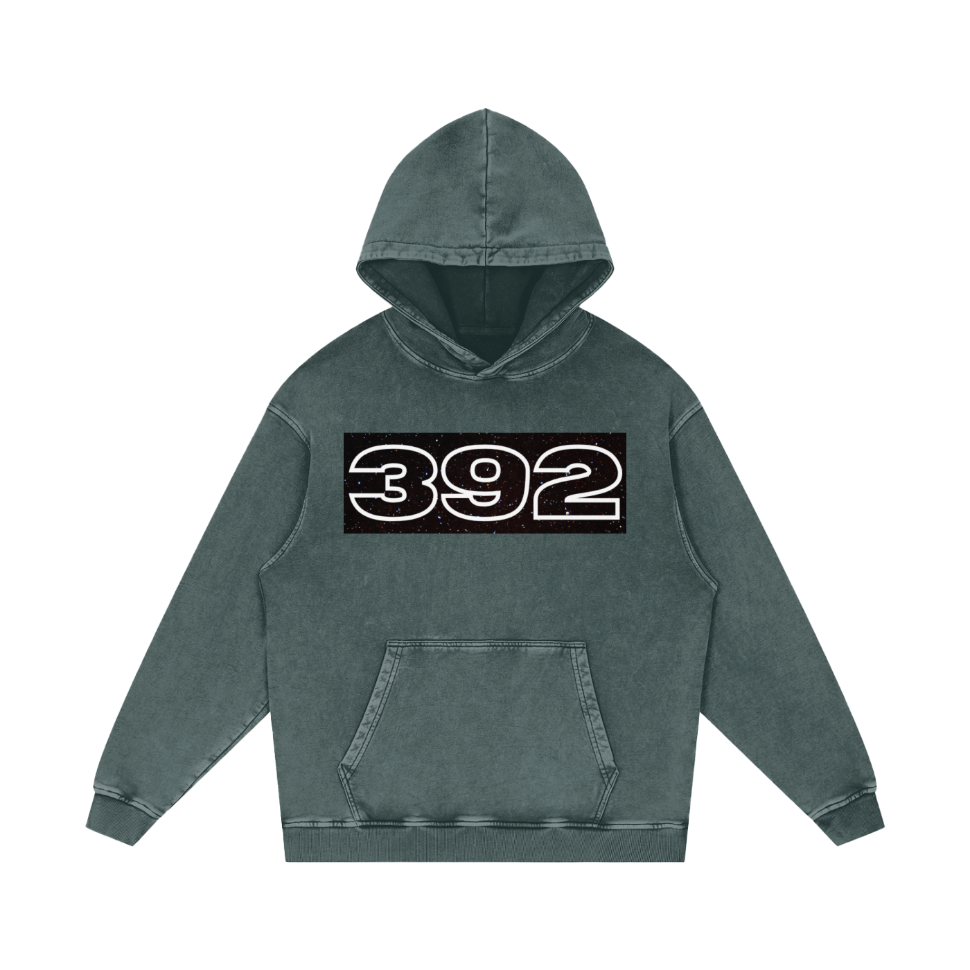 Sudadera con capucha de algodón holgada lavada con nieve