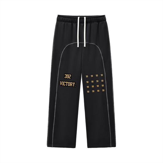 Contrast-Stitched Fleece Sweatpants