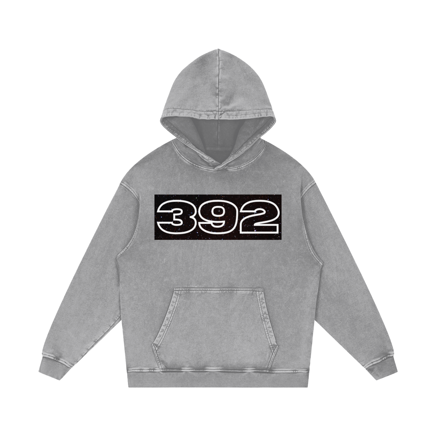 Sudadera con capucha de algodón holgada lavada con nieve